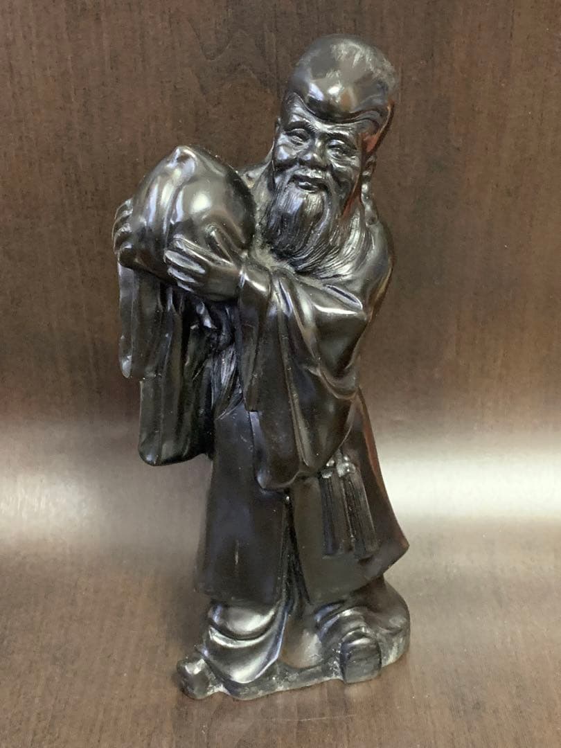 《美品レア》《送料無料》⭐︎桃仙人像　不老長寿　魔除け　縁起物　アンティーク　♪⭐︎