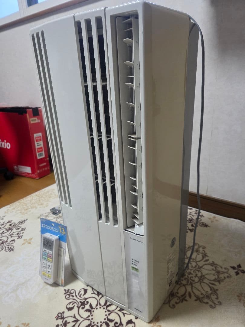 窓用エアコン リモコン・取り付けフレーム付き