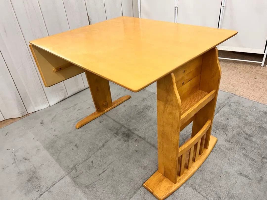 片バタ式ダイニングセット（テーブル・回転チェア×2・ベンチ）