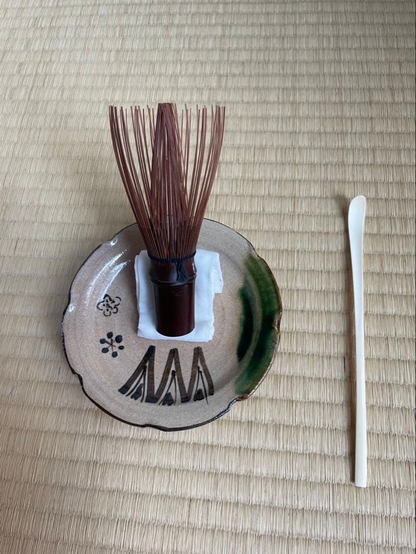 陶製皿　茶杓　茶筅皿
