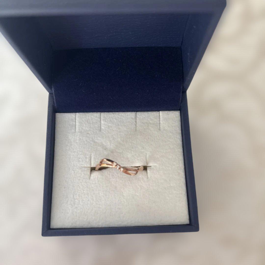 Vendome Aoyama K10PG 11号ダイヤモンドウェーブリング