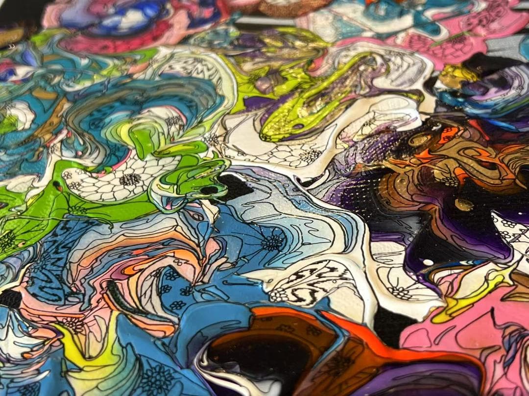 奥田雄太 絵画 Abstract Bouquet 花 サイン入り原画 アート