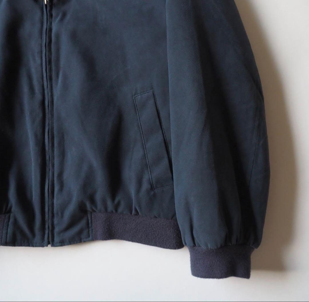 さ*つ様 エルエルビーン　スイングトップ　スエード　ネイビー　裏地チェック　美品