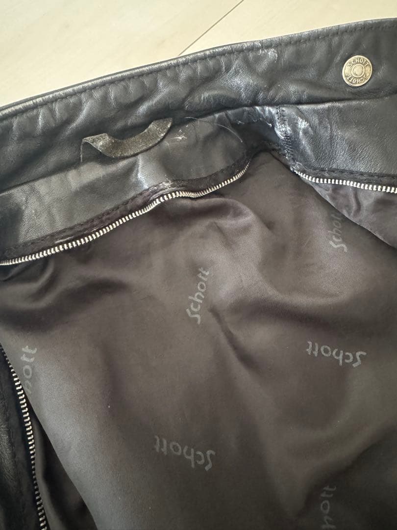 schott レザーシングルライダース 141型 40 【クリーニング済】