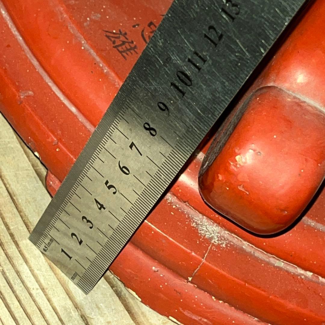 アンティーク　塗り物　漆　りん　台　けいす　木製　特大