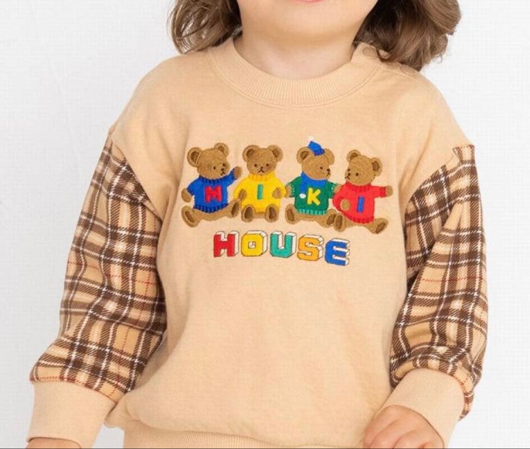 新品　ミキハウス クマ刺繍 トレーナー 110