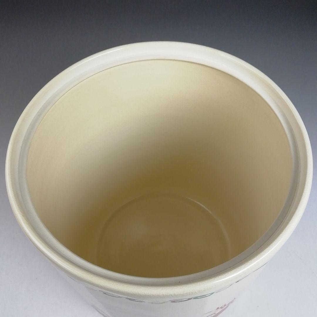 Ｔ９５６　水指　『仁清　唐子遊絵』『中村秋峰 造』『塗替蓋付』　共箱　茶道具