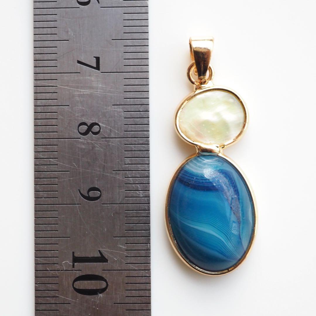 【Noel】天然シリシャスシスト×ジルコニアの大粒ネックレストップ