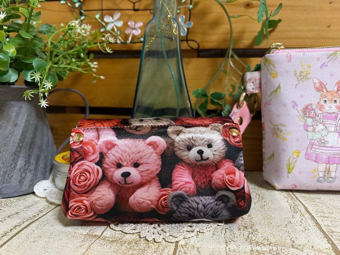 よーぽん様　ジョリーフルール L字ポーチ スマート長財布 小財布ベア