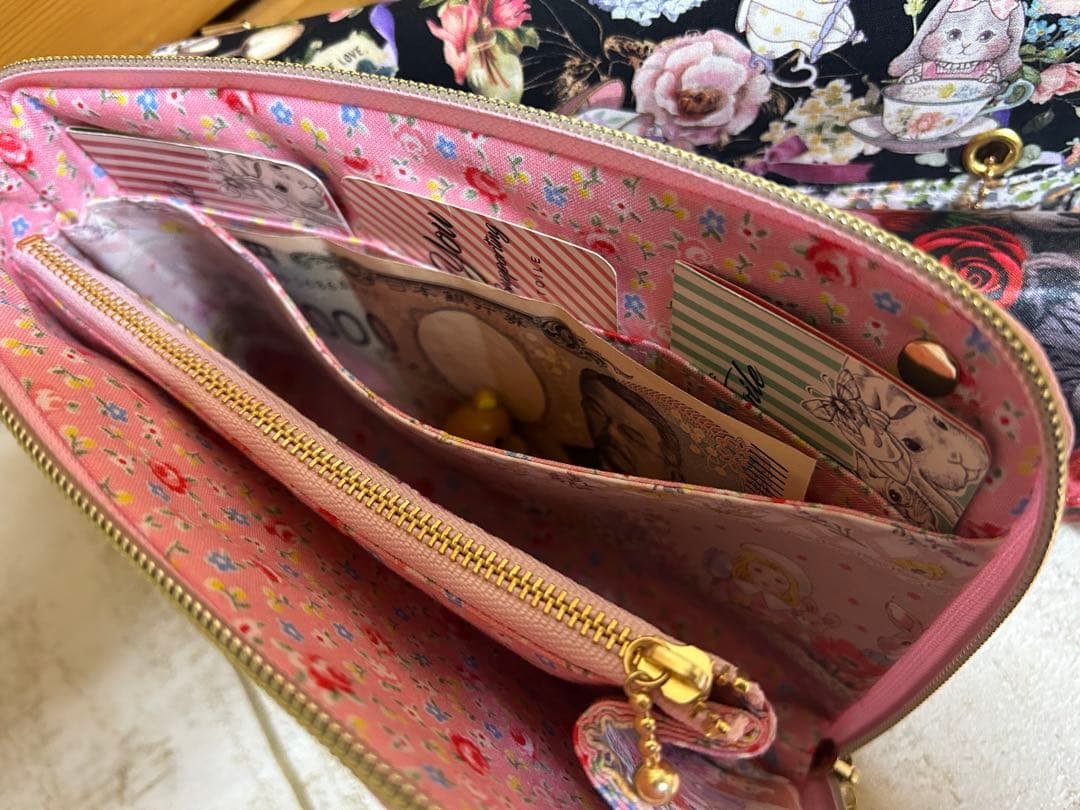 よーぽん様　ジョリーフルール L字ポーチ スマート長財布 小財布ベア