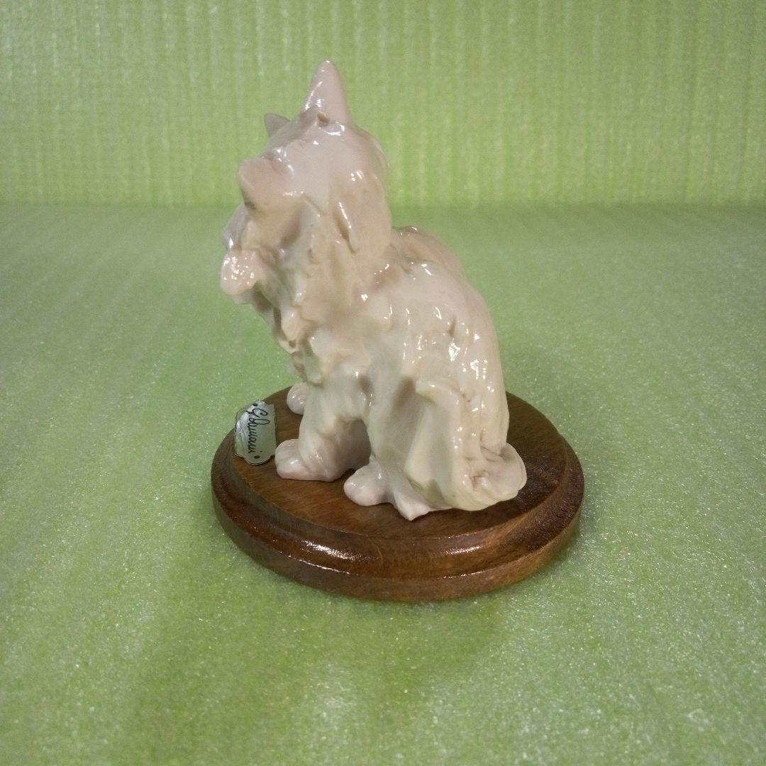アンティークな猫の置物　仲良し　白猫　ペルシャ？　長毛種？　Whitecat