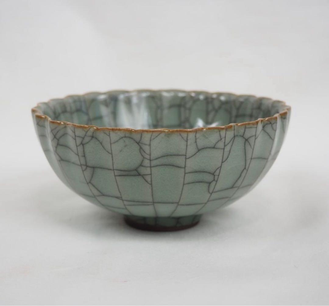 送料無料 歌窯　青磁茶碗　時代物茶道具①