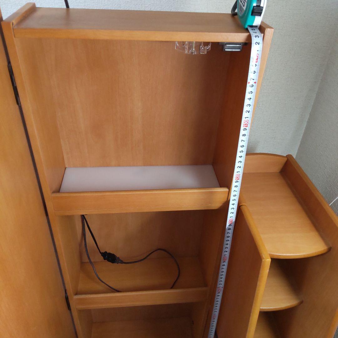 全身鏡付きドレッサー・収納 59x40x182cm