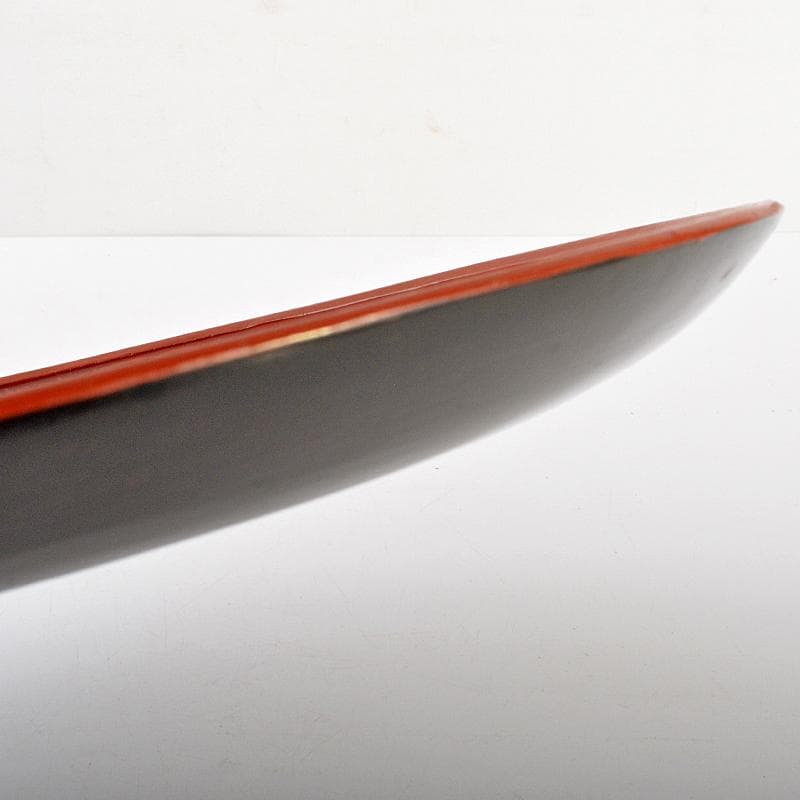 中国　剔紅　堆朱　山水楼閣文盤　飾皿　U　R6720