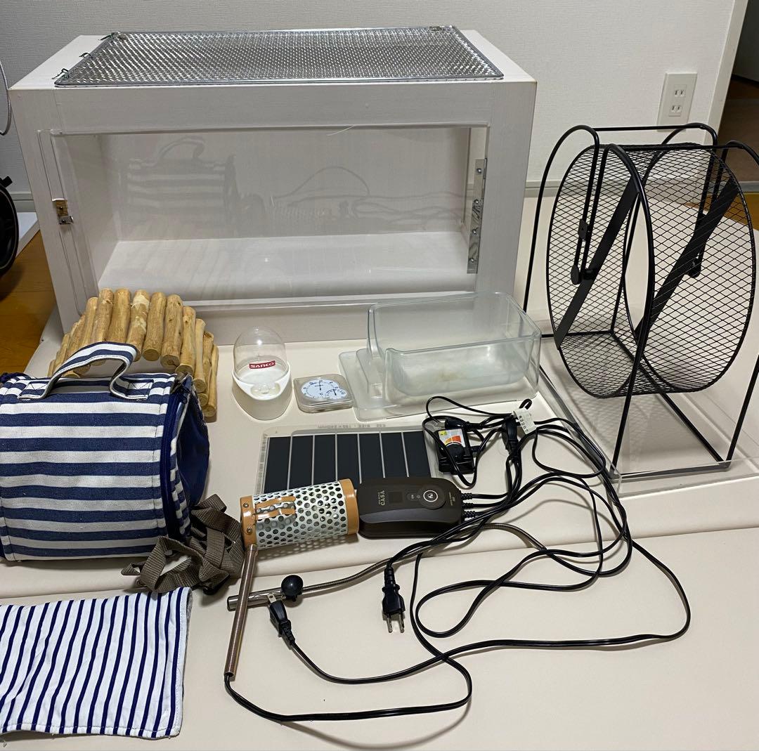 【ケージ、カメラ、サーモスタット、サーキュレーター込】ハリネズミ小動物飼育セット