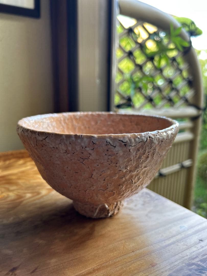 味舌隆司 萩茶盌　前大徳寺 福本積應 書付