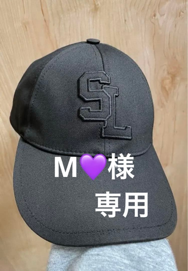 SLロゴ刺繍 ブラックベースボールキャップ