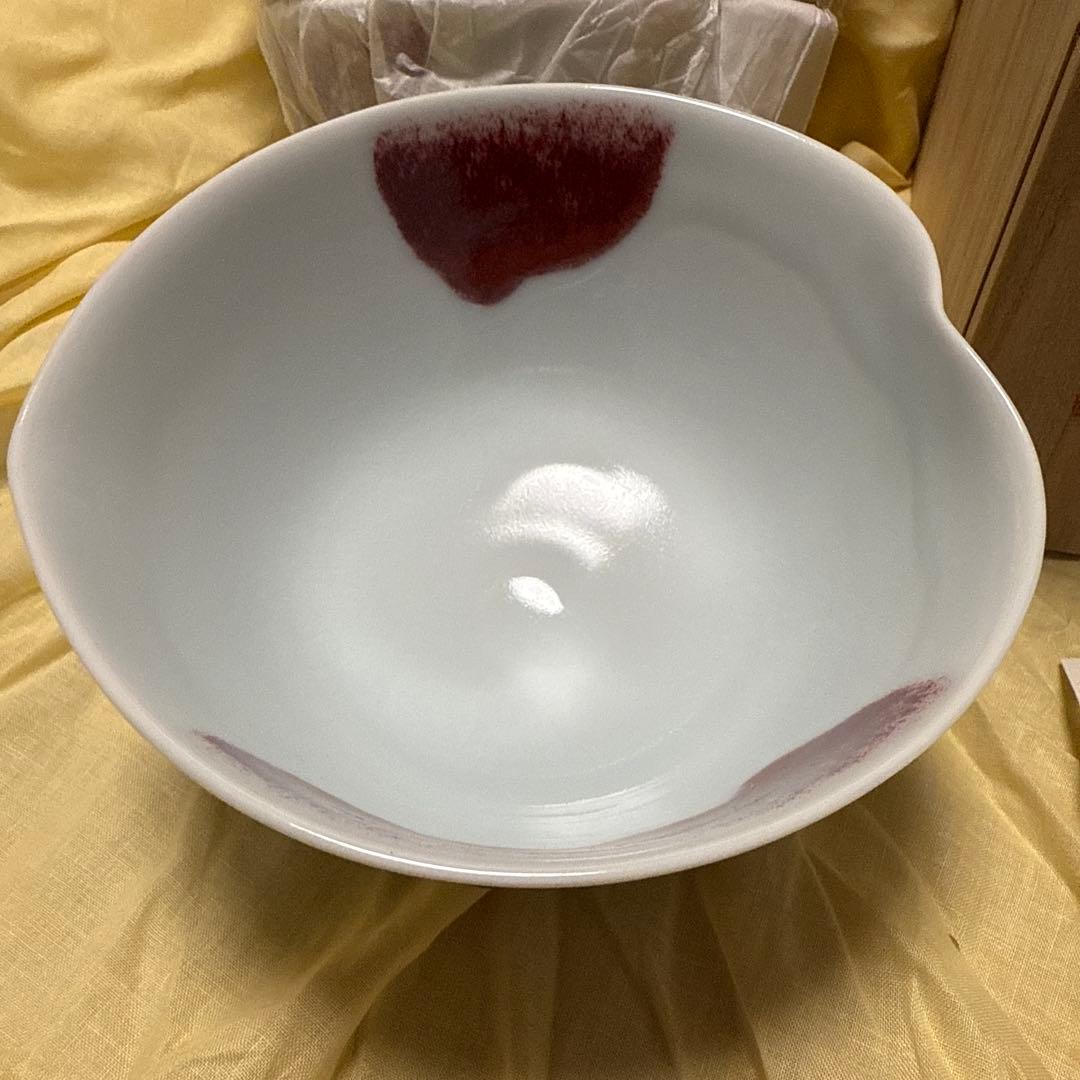 【共箱・栞付き】出石焼 喜多窯 四代 永澤永信 辰砂釉 丼 五客揃