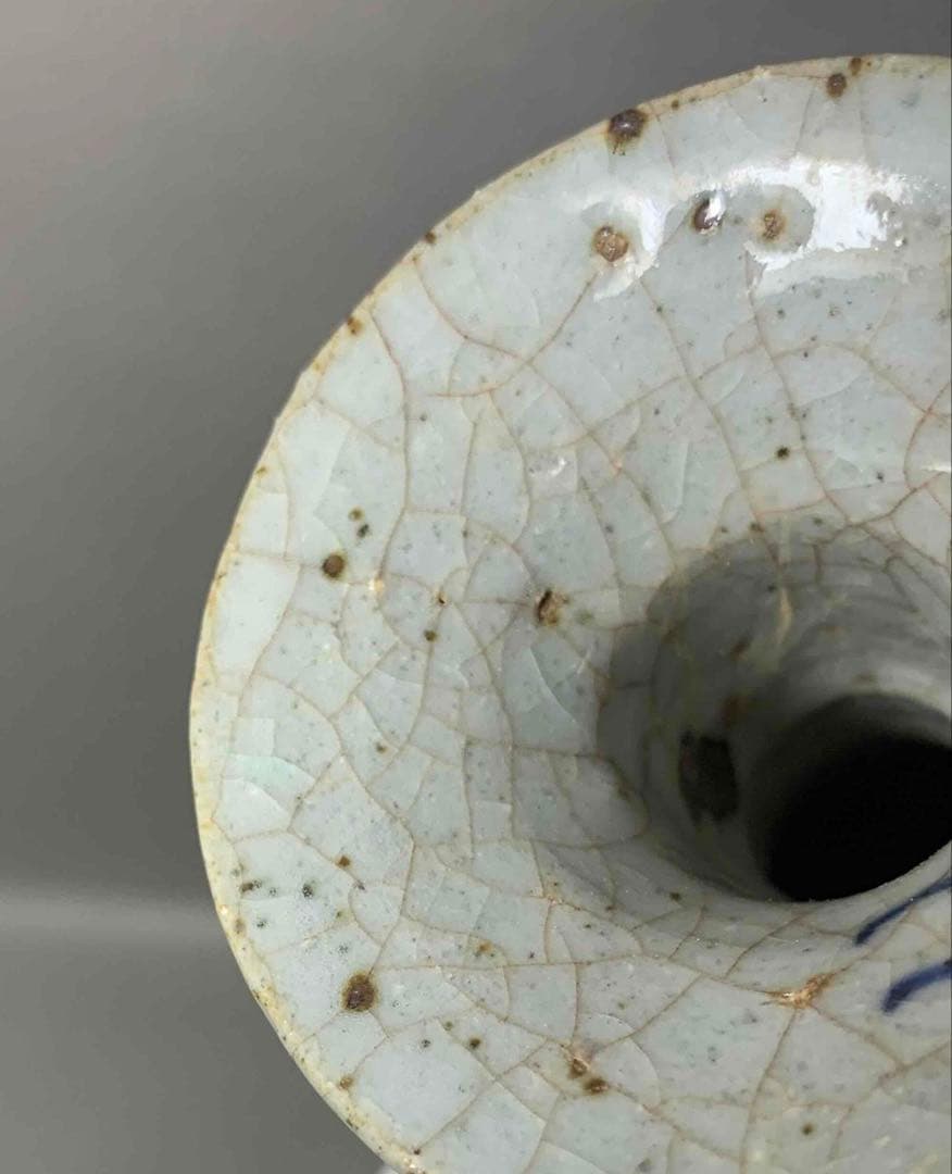 中国 染付徳利形龍絵瓶　f2250906