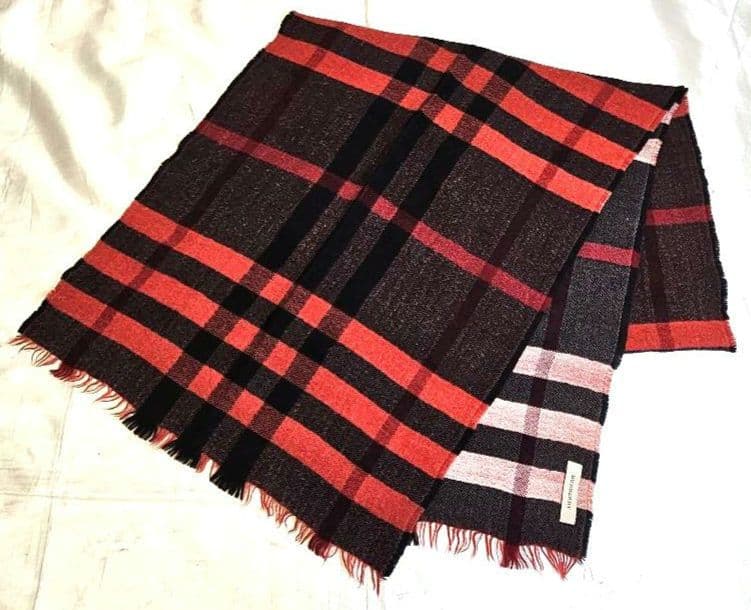 希少　BURBERRY　バーバリー　リバーシブル　カラー　チェック　マフラー