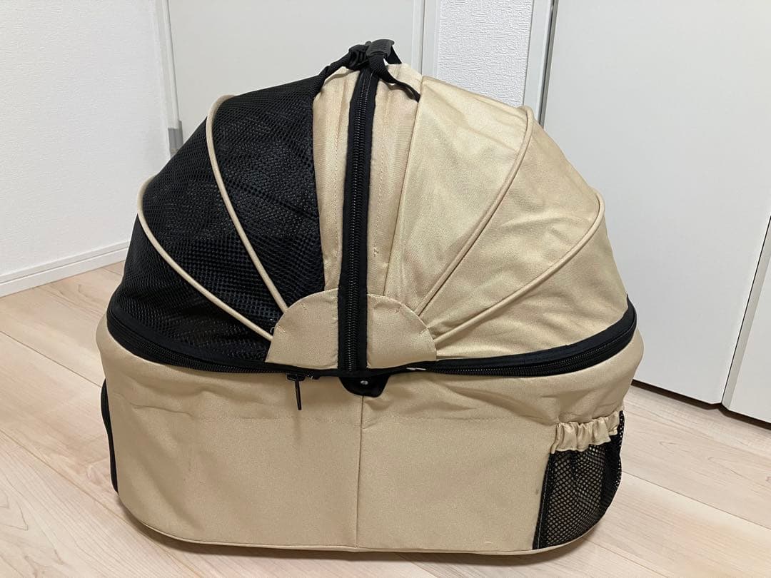 ペットカート ベージュ折りたたみ式