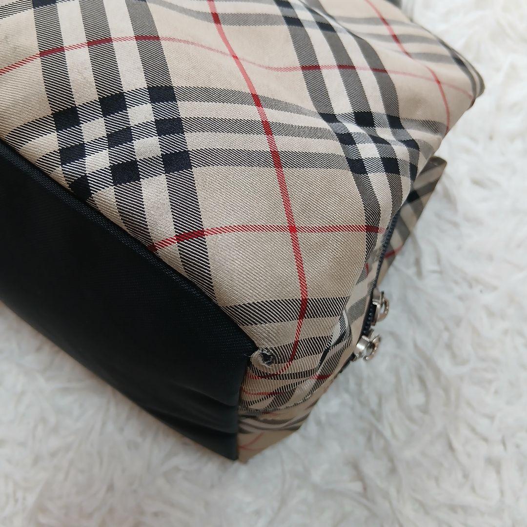 【BURBERRY BLUE LABEL】大容量ノバチェックハンドバッグ