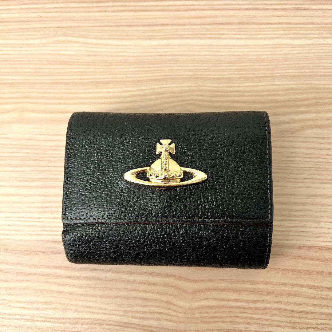 【美品✨️】Vivienne Westwood 三つ折り財布 がま口 オーブ 黒