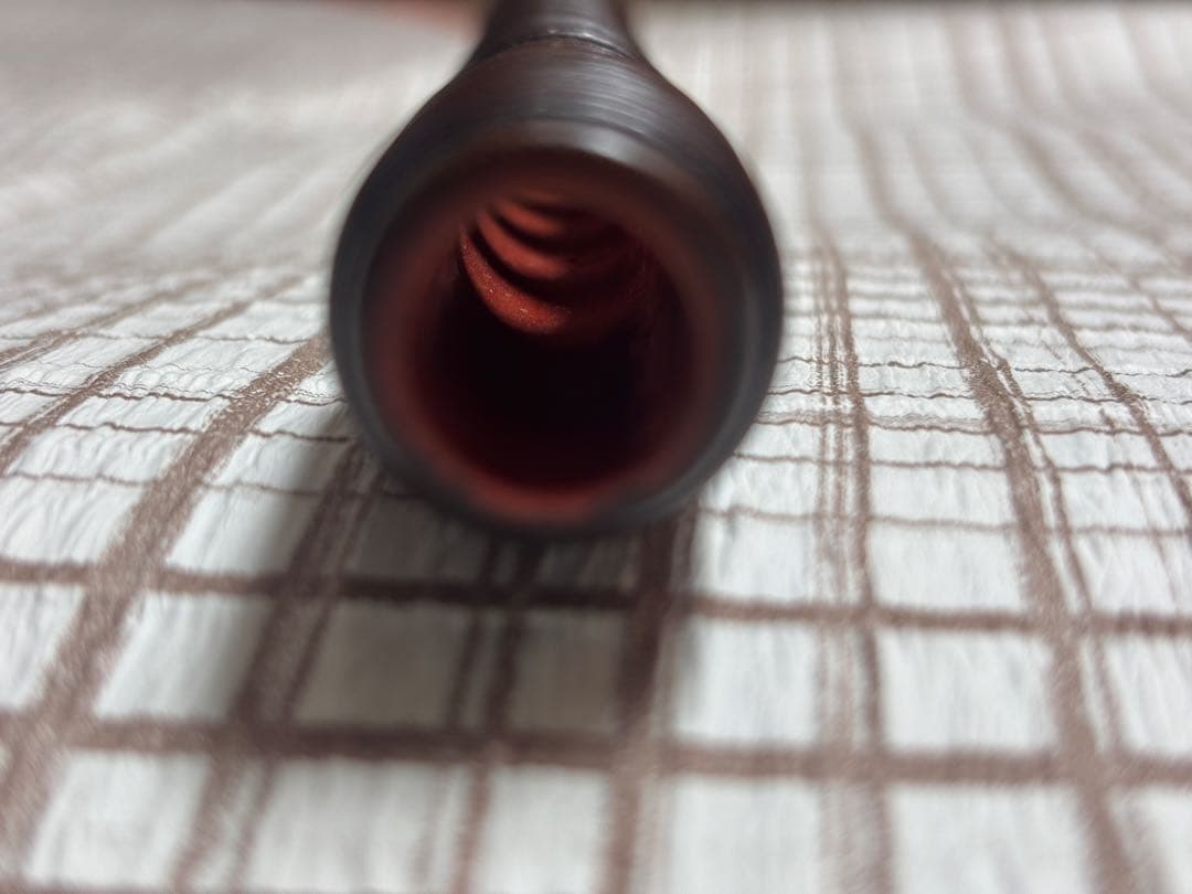 雅楽　龍笛　古管 煤竹 漆 籐巻　白木筒