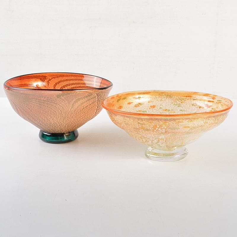 ガラス作家　高松敬子作　鉢　器　2点まとめて　D　R7510