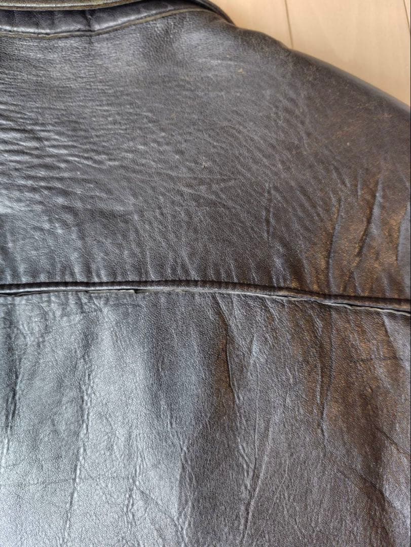 ビンテージ　ロンジャン　シングル　レザー