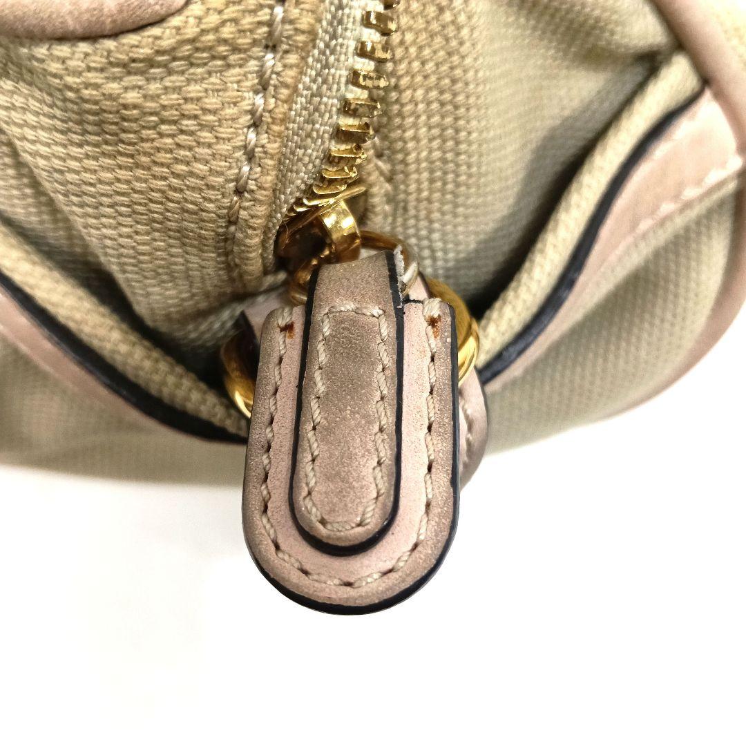 LOEWE ベージュ キャンバス ショルダーバッグ 上273