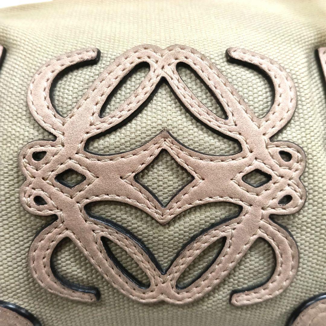 LOEWE ベージュ キャンバス ショルダーバッグ 上273