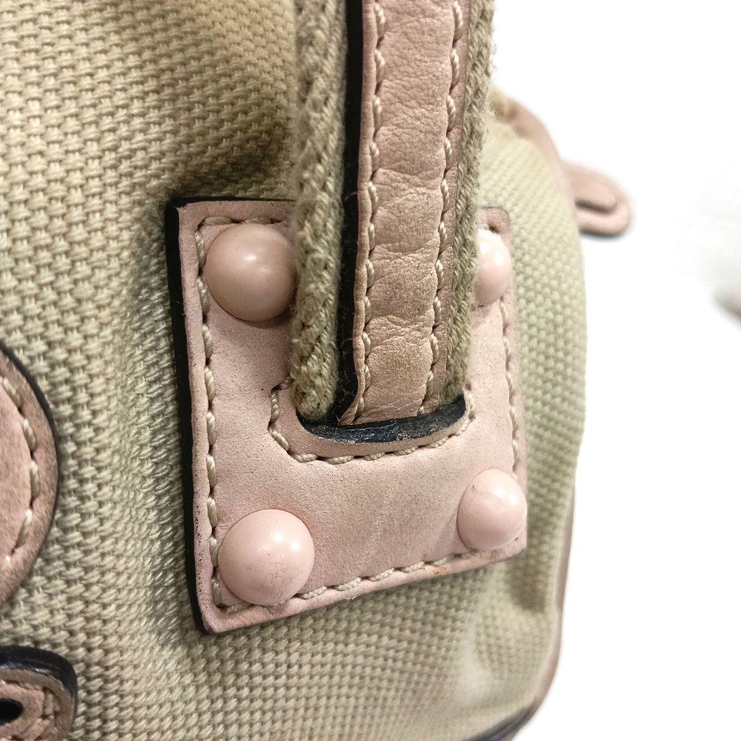 LOEWE ベージュ キャンバス ショルダーバッグ 上273