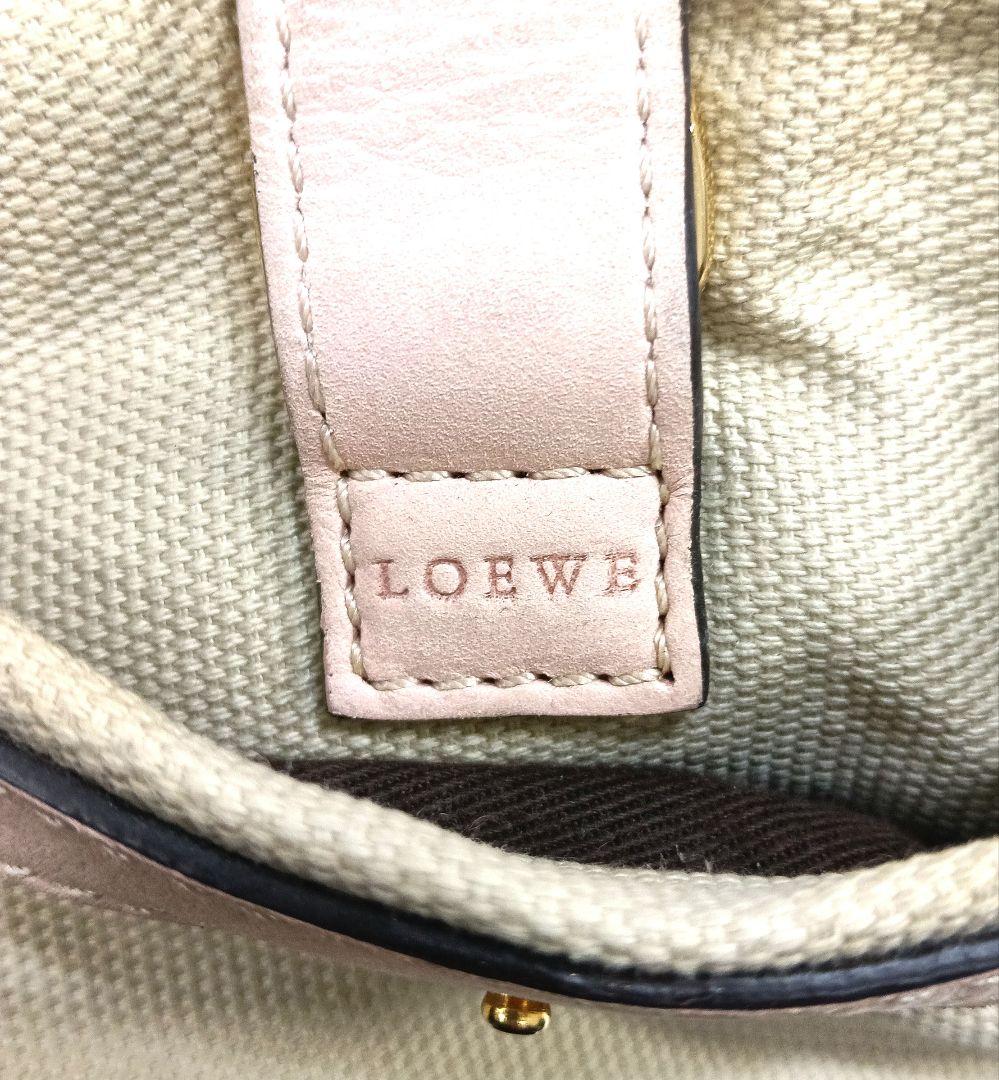 LOEWE ベージュ キャンバス ショルダーバッグ 上273
