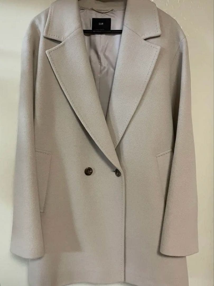 23区　ウールアンゴラビーバーチェスターコート