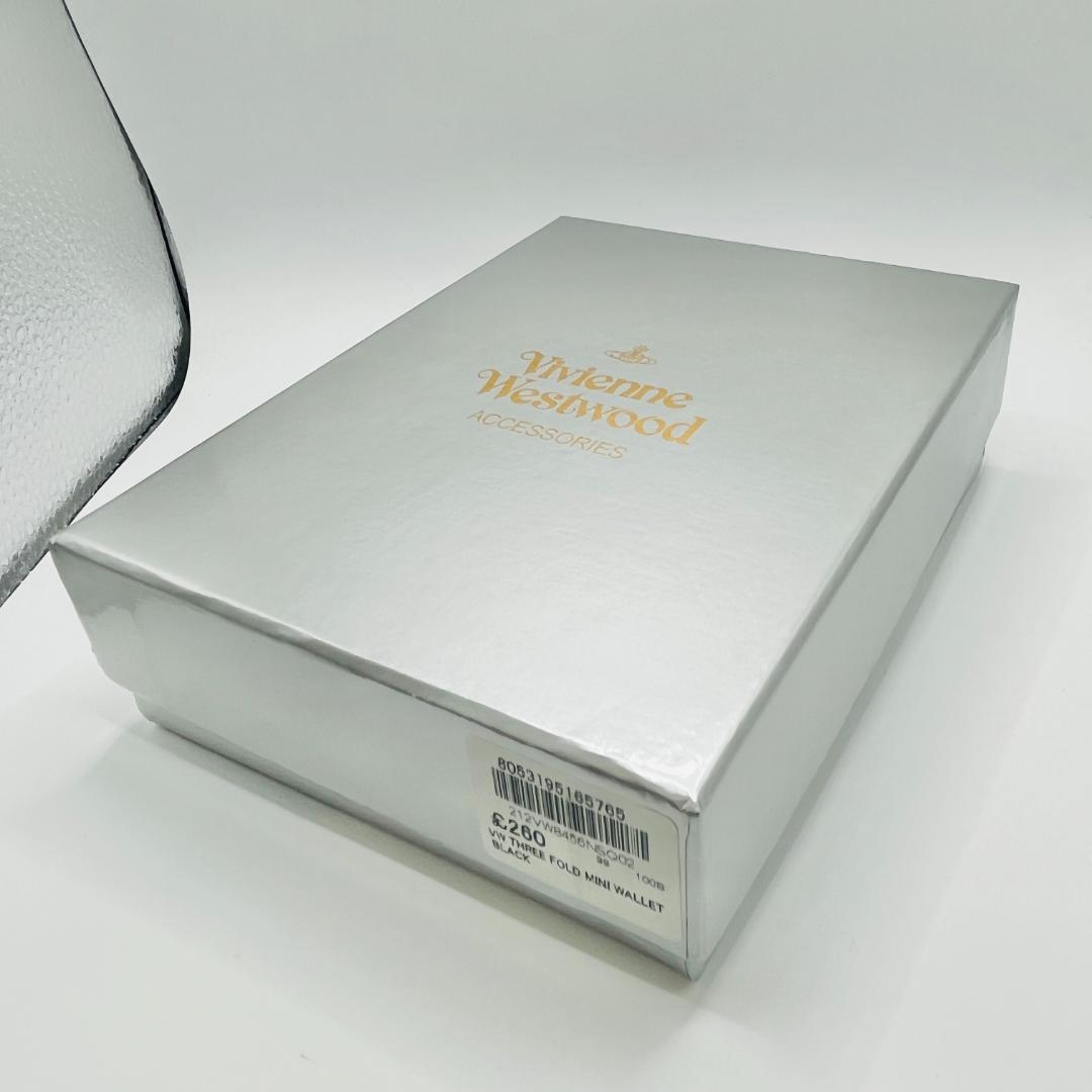 Vivienne Westwood 新品 黒 ミニ財布 レター型 マット 型押し