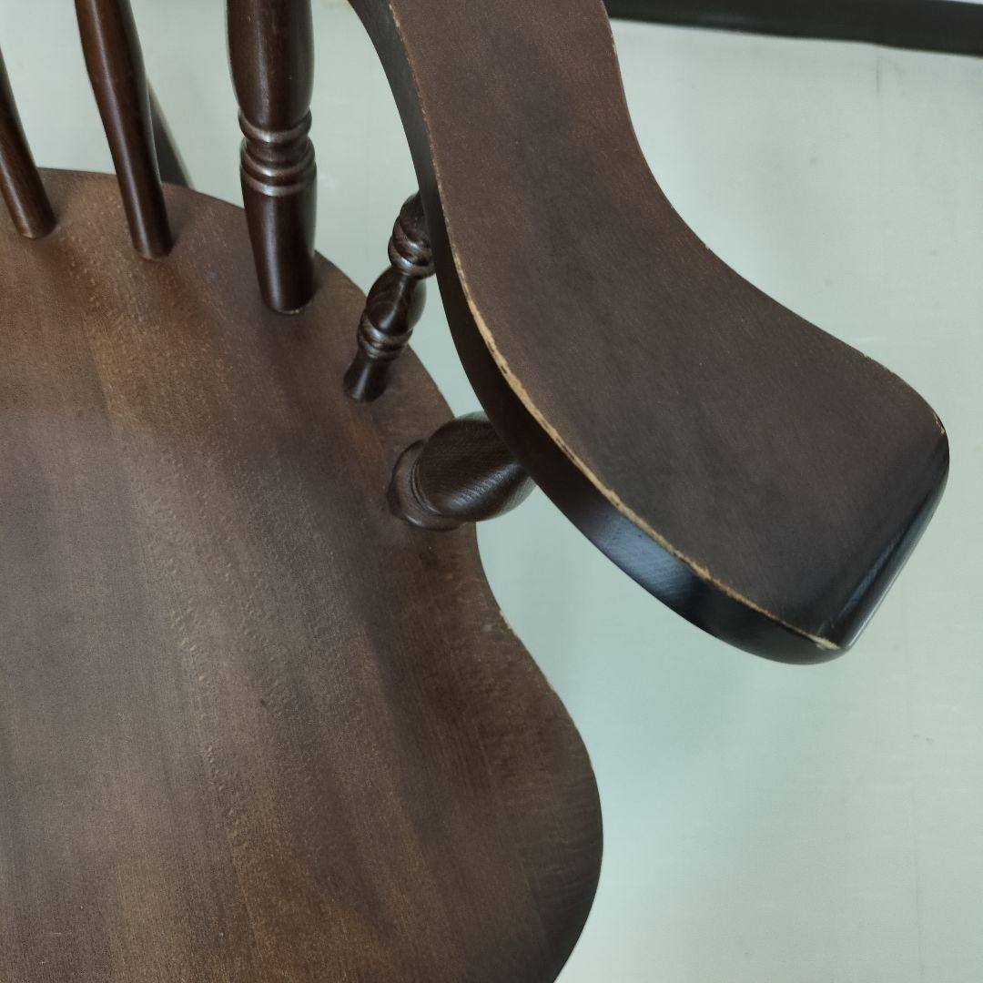 木製ロッキングチェア ダークブラウン