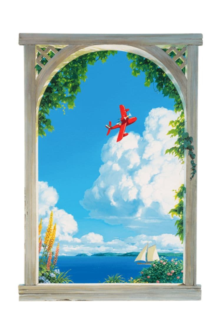 ジブリ美術館オリジナル　公式絵画　 紅の豚　 「ジーナの賭け」