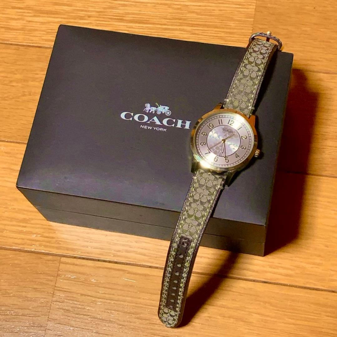 極美品 COACH 腕時計 箱付き シグネチャー