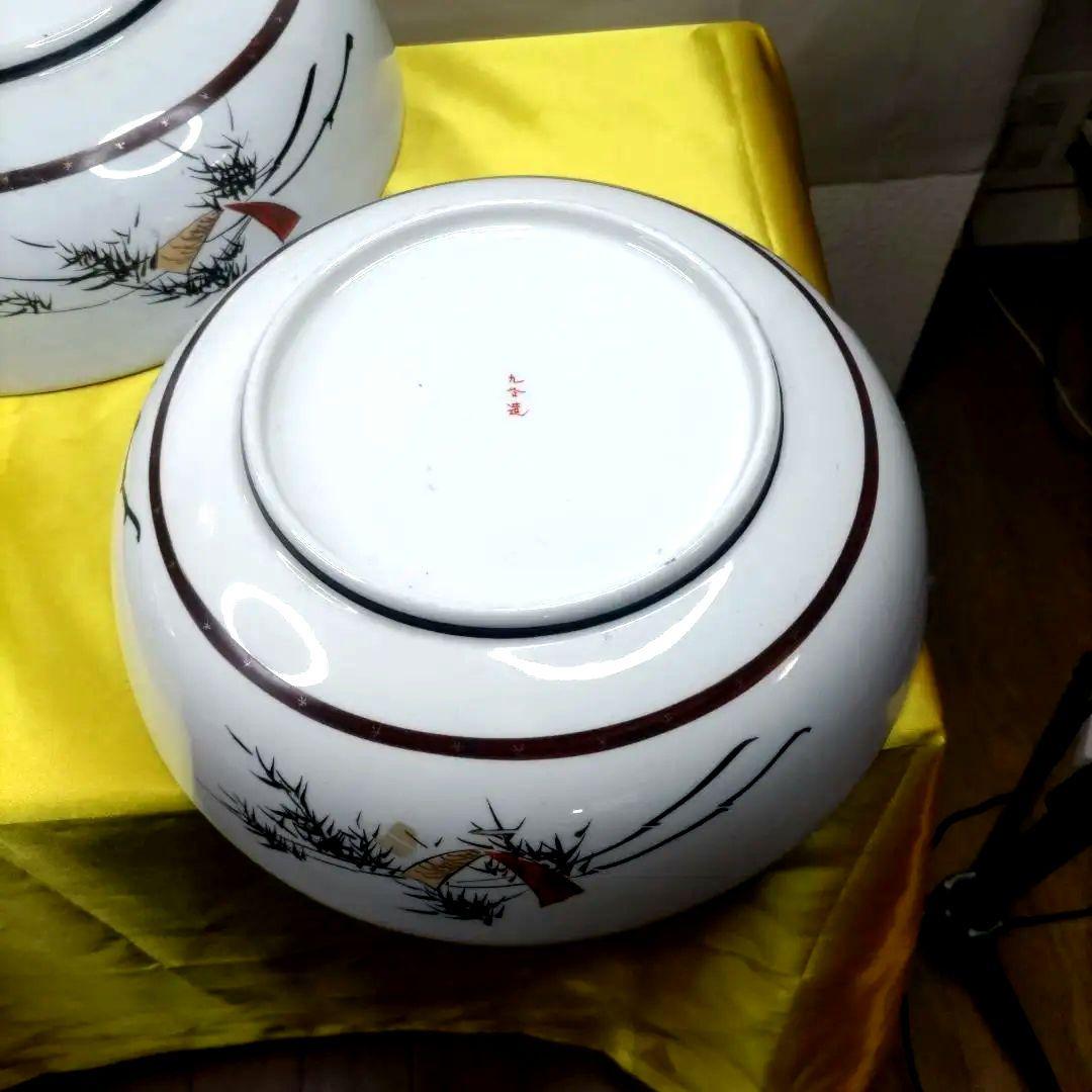 九谷焼　古九谷　金彩　色絵　三ツ鉢　小鉢　中鉢　大鉢　8寸9寸1尺鉢　3客セット