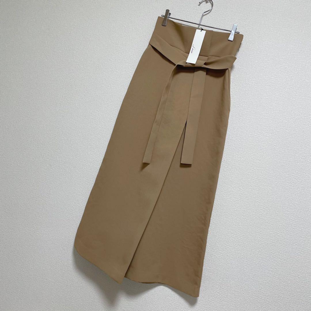 【新品タグ付】Liesse巻き風ワイドパンツ　ベージュ　サイズ3 ガウチョパンツ