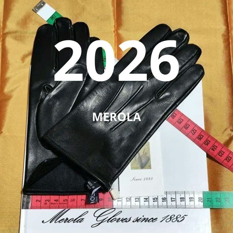 今季 メローラ ナッパ黒 シルクライニング グローブ 革手袋 MEROLA