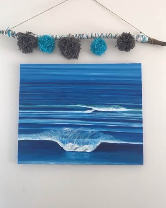 アート♡インテリア♡絵♡海の絵♡ハンドメイド♡ロンハーマン