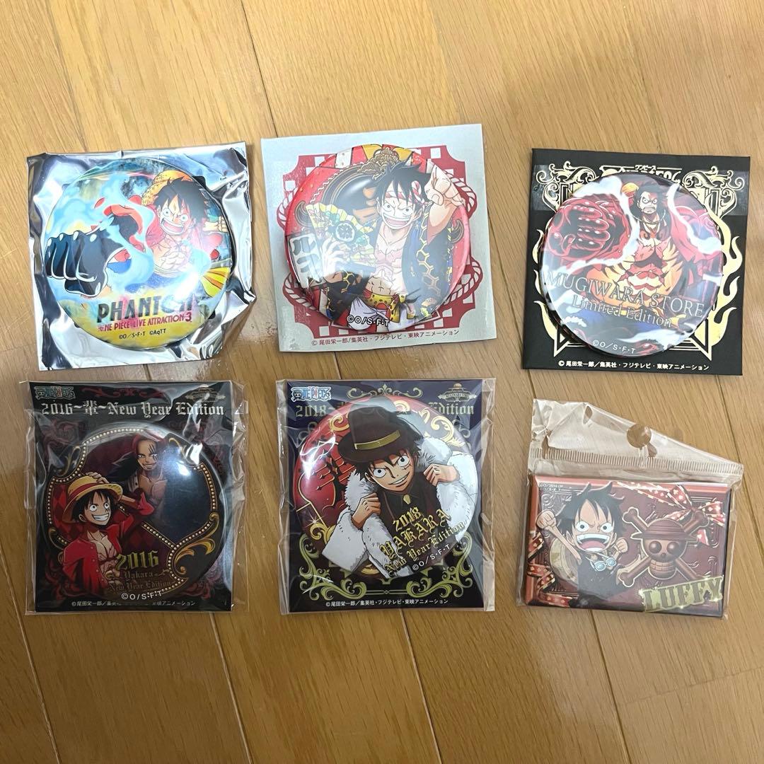 ワンピース モンキー・D・ルフィ　缶バッジ 7個セット