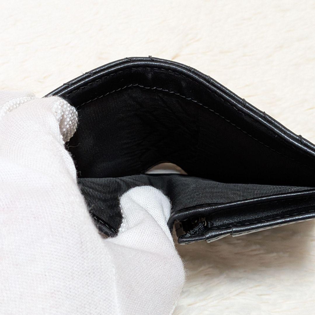 美品✨️グッチ 二つ折り財布 GGマーモント キルティング レザー 黒 人気定番