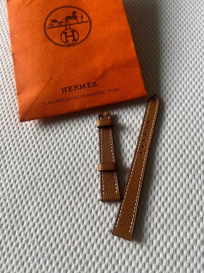 入手困難！HERMES Hウォッチ　ミニ　ブラウン レザーベルトゴールド