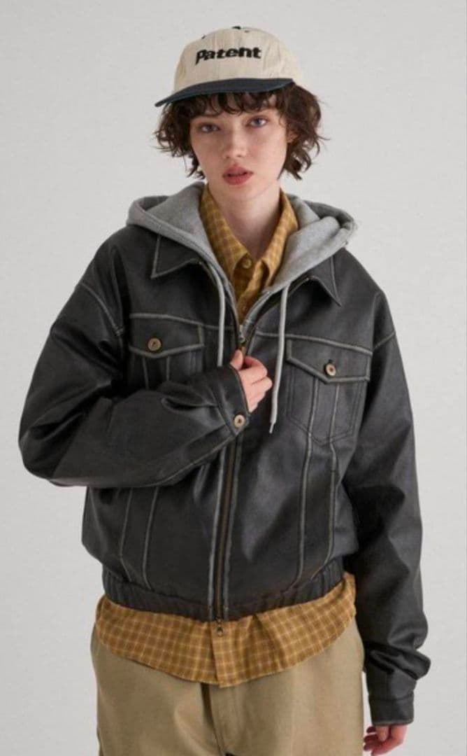 WISHFOREVER ダブルジッパージャケット