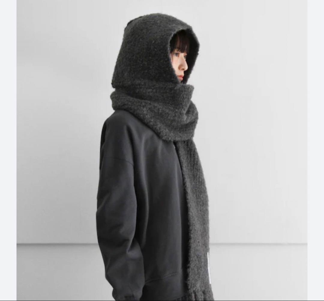 小物 Margarines Hooded Scarf gray