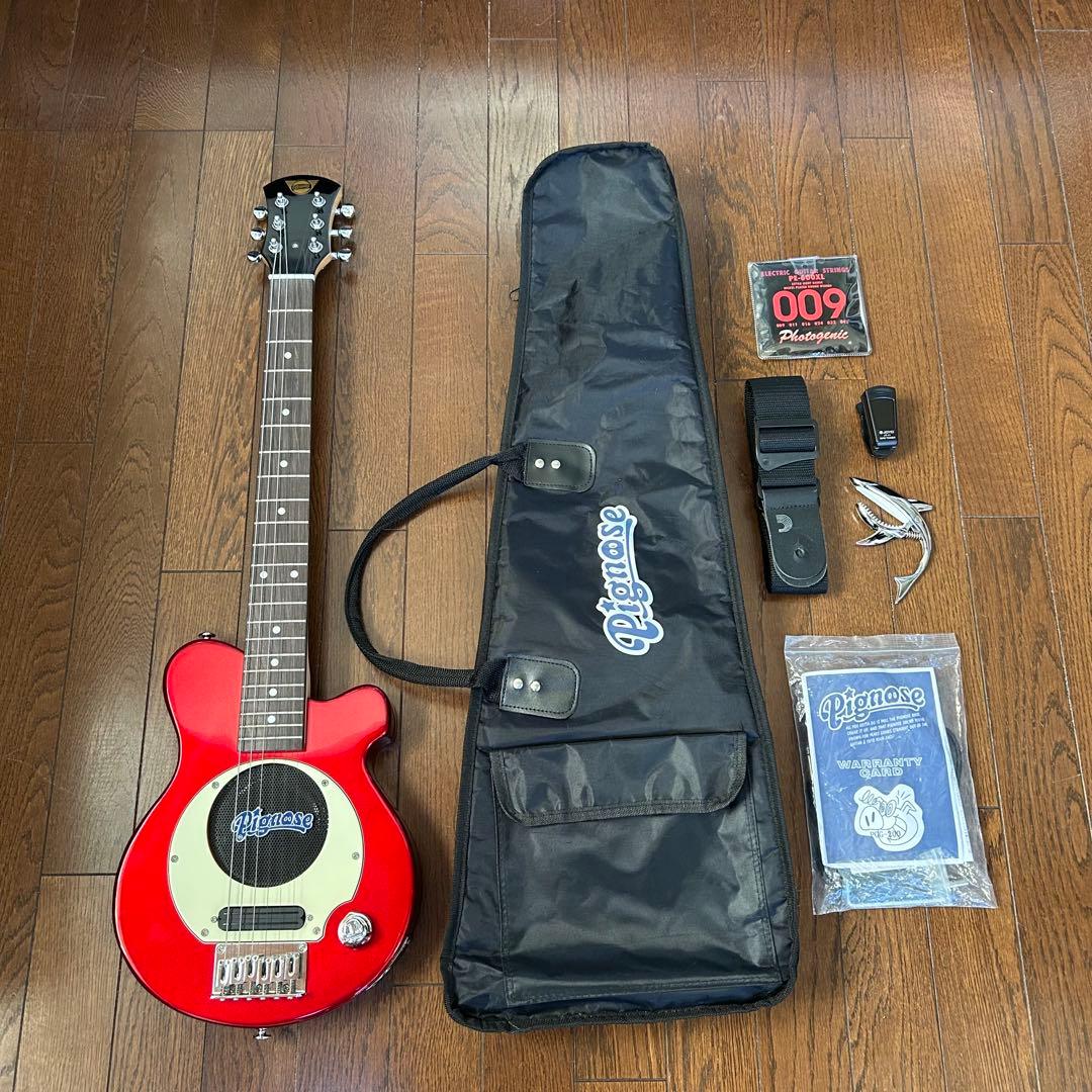 Pignose　ピグノーズ　エレキギター　レッド　アンプ内蔵ギター　美品