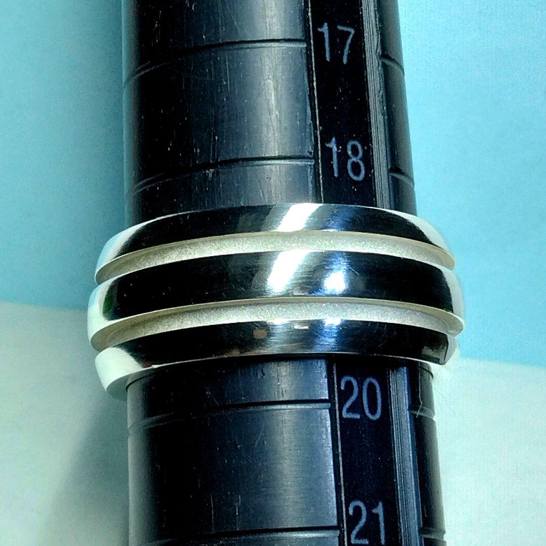 ティファニーグルーブドダブルリング　19.5号　新品仕上げ　無傷未使用に近い